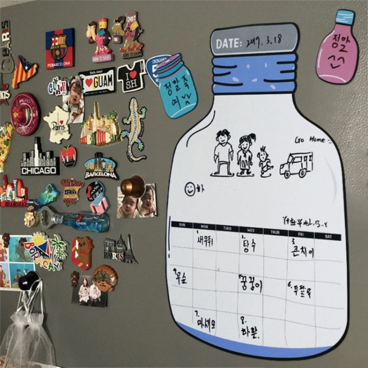 Wishing Bottle Wall Sticker Message Board Magnetic Schedule Refrigerator Sticker