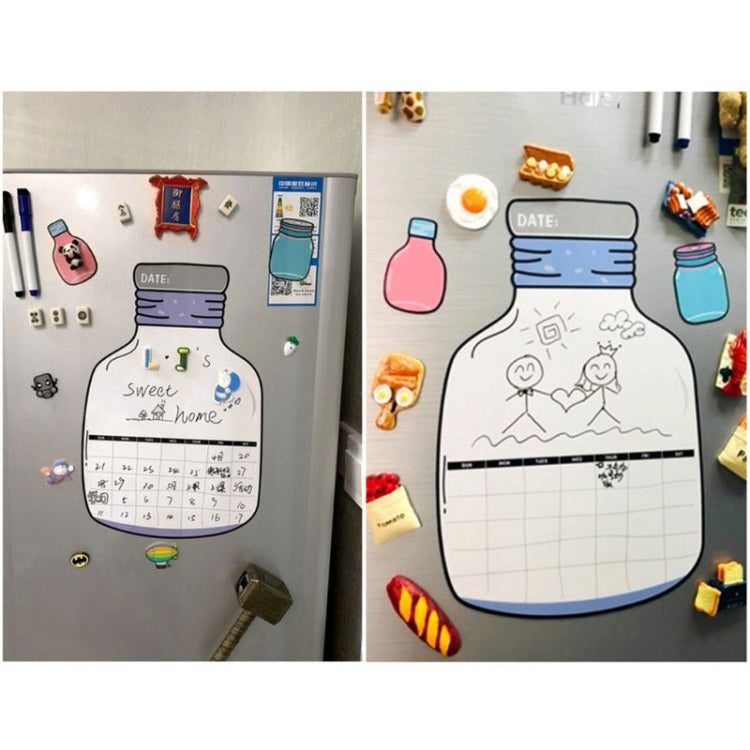 Wishing Bottle Wall Sticker Message Board Magnetic Schedule Refrigerator Sticker