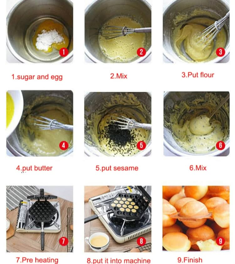 Household Non-stick Bakeware Mold QQ Egg Baking Tray