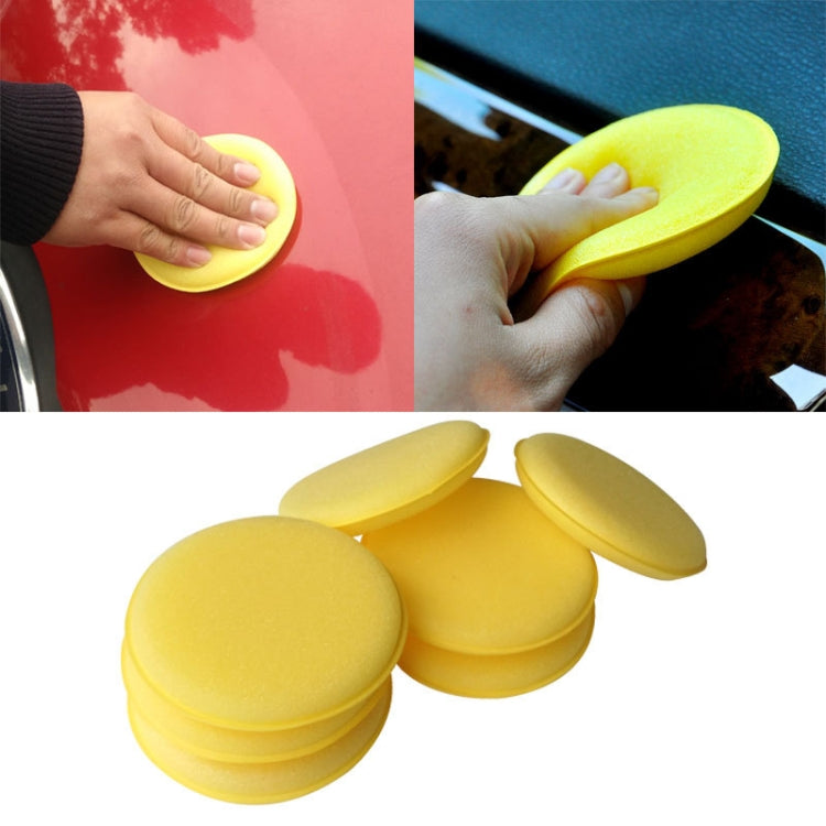 5 PCS Car Vehicle Wax Polish Foam Sponge Hand Soft Wax Yellow Sponge Pad for Car Detailing Care Wash-Reluova