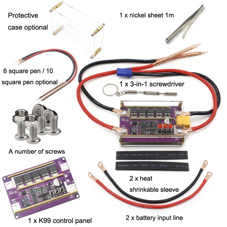 Compatible Version 12V Digital Display DIY Battery Spot Welding Machine Pen Control