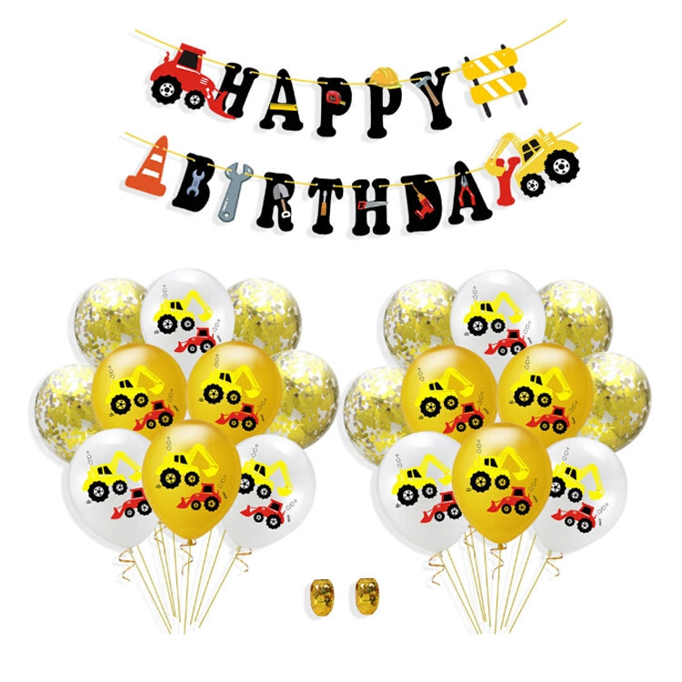 Construction Tractor Inflatable Air Balloons Birthday Excavator Vehicle Banners Baby Shower Kids Boys Birthday Party Supplies My Store