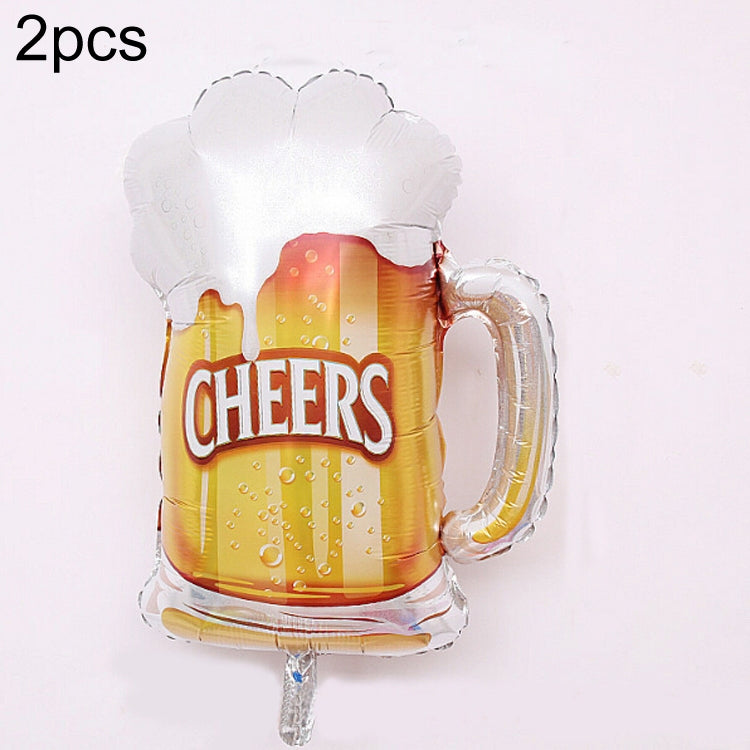 2 PCS Birthday Party Celebration Decoration Wine Bottle Wine Glass Foil Balloon