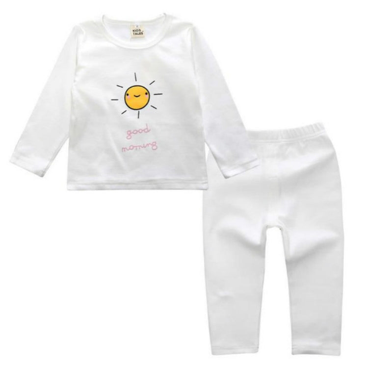 Children Cartoon Cotton Underwear Care Belly Pajamas Set, Series 2