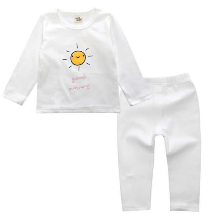 Children Cartoon Cotton Underwear Care Belly Pajamas Set, Series 1