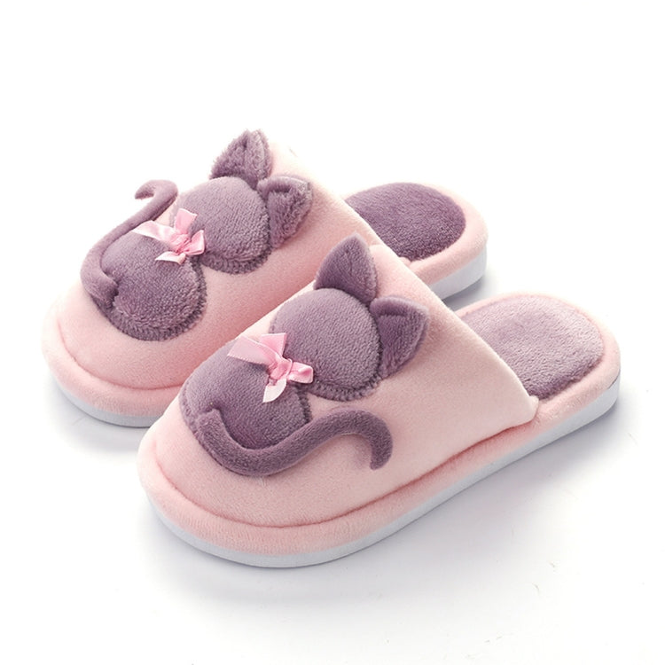 Cartoon Cat Warm Non-slip Floor Home Hotel Slippers Kids Indoor Shoes