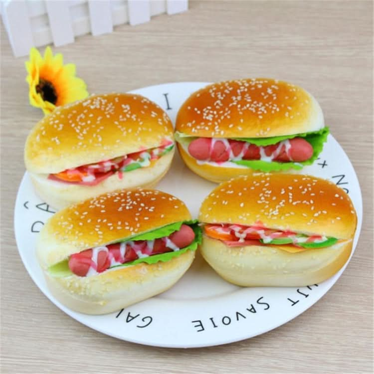 Cute Hamburger Squishy Slow Rising Cream Scented Decompression Toys Decoration Squeeze Children Toy Reluova