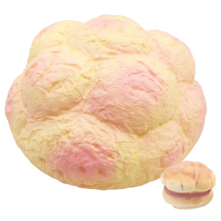 Large Scented Cream Puff Squishy Slow Rising Straps Soft Squeeze Simulate Pineapple Bread Cake Gift Kid Fun Toy Size: 25x13cm Reluova