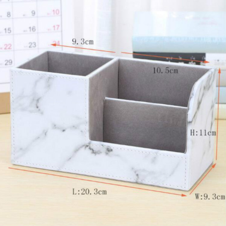 Marble Retro Creative Office Multi-function Pen Holder Storage Box