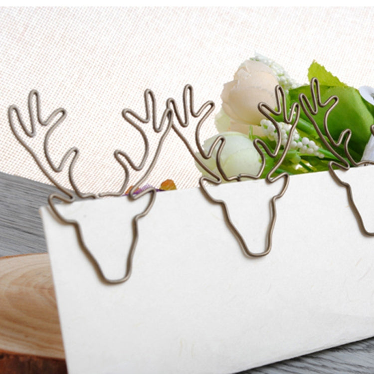 8 PCS/Set Deer Head Paper Clip Shaped Paper Clip Creative Shape Pin Bookmark My Store