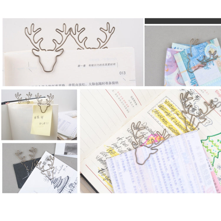 8 PCS/Set Deer Head Paper Clip Shaped Paper Clip Creative Shape Pin Bookmark My Store