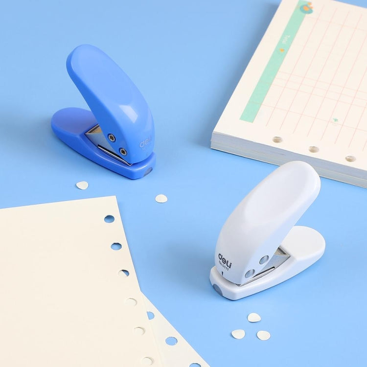 Deli Mini Small Hole Punch Single Circular Hole Punch Machine Manual Hole Punch, Size: 6x5.5cm, Random Color Delivery My Store