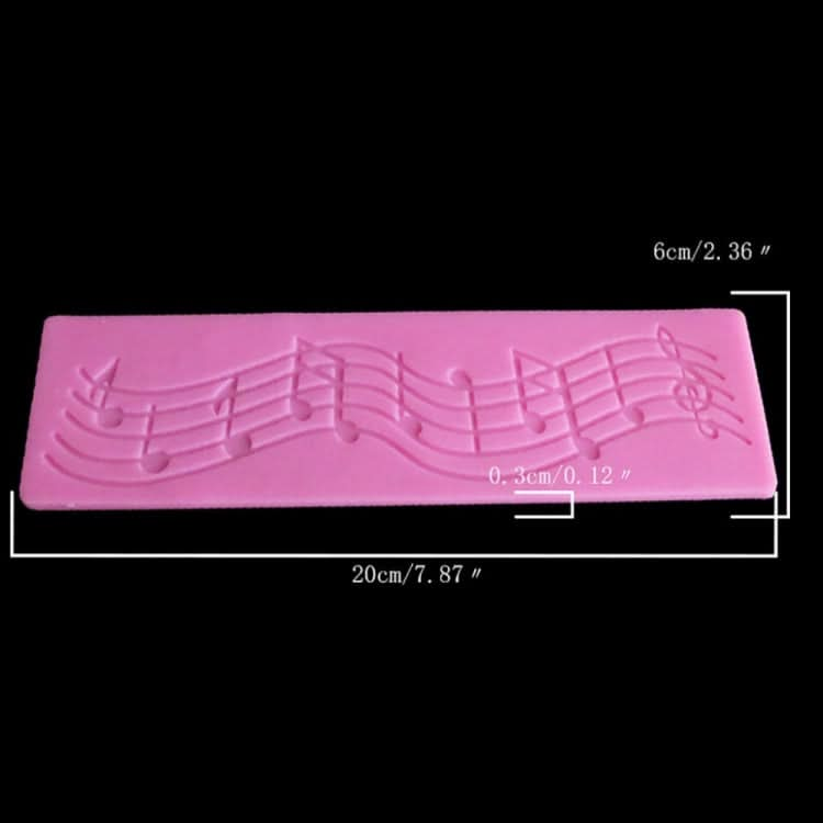 2 PCS Note Cake Decoration Silicone Mould Fondant Cake Tool Baking DIY Mould-Reluova