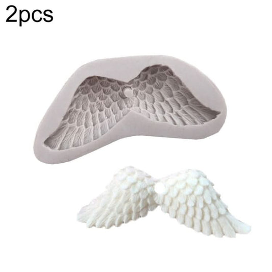 2 PCS Angel Wings 3D Silicone Mold Fondant Cakes Decorate Tools-Reluova