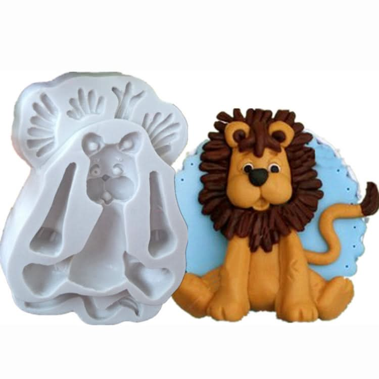 2 PCS 3D Animal Shape Silicone Form Fondant Cake Biscuit Molds-Reluova