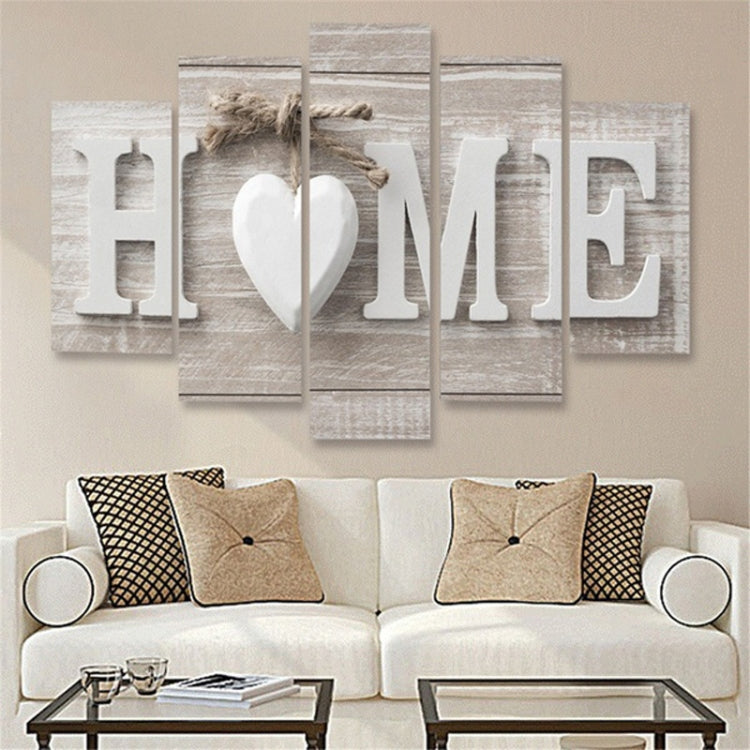 5 PCS Canvas Printing Love HOME Frameless Wall Art Pictures for Home Living Room Bedroom Decoration My Store