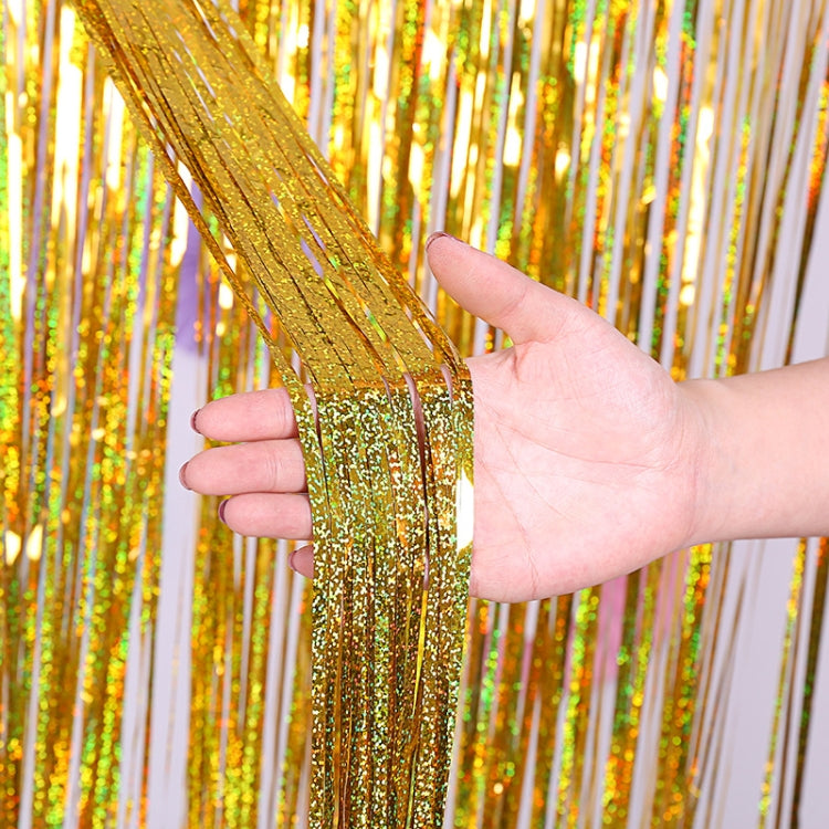 Laser Rain Tinsel Foil Curtain Birthday Party Decoration Tassel Wall,