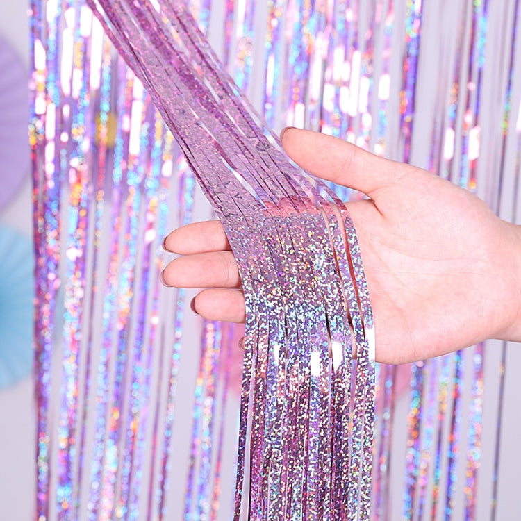 Laser Rain Tinsel Foil Curtain Birthday Party Decoration Tassel Wall,