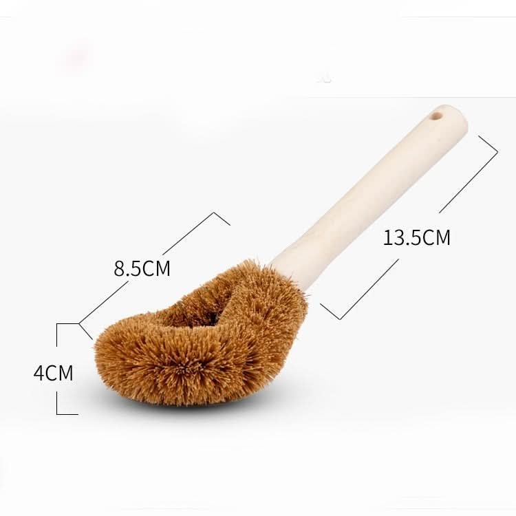 10 PCS Natural Coconut Palm Non-stick Oil Long Handle Pot Brush Cleaning Brush Kitchen Cleaning Tool - Reluova