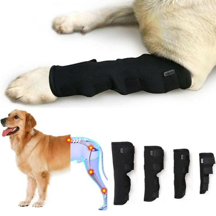 DogLemi PD60041 Dog Hock Brace Pet Supportive Rear Dog Compression Leg Joint Wrap Protects Wounds and Injury - Reluova