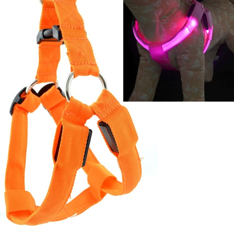 Double Sided LED Light Pet Harness Nylon Cat Dog Chest Strap Leash - Reluova