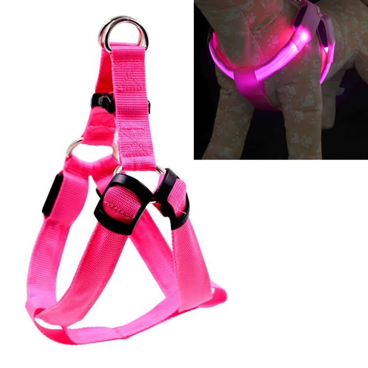 Double Sided LED Light Pet Harness Nylon Cat Dog Chest Strap Leash - Reluova