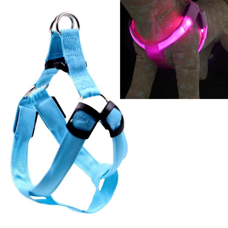 Double Sided LED Light Pet Harness Nylon Cat Dog Chest Strap Leash - Reluova