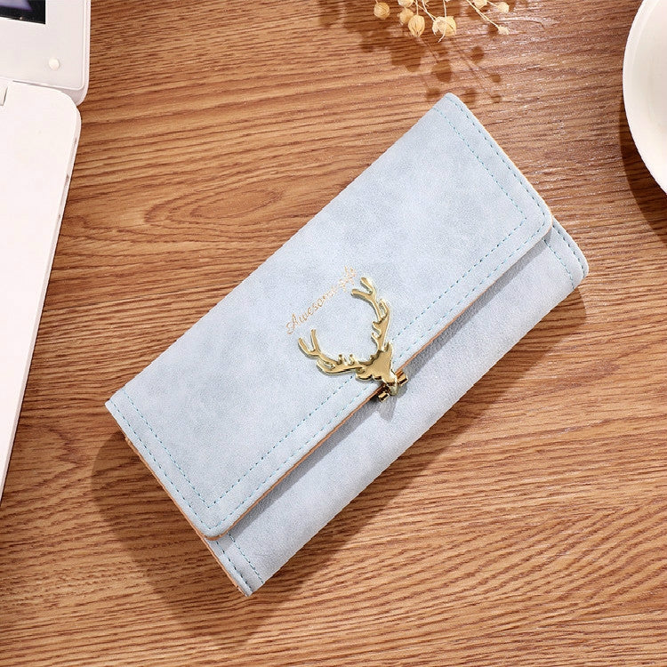 Long Section Three Fold Deer Head Matte Multi-card Wallet My Store