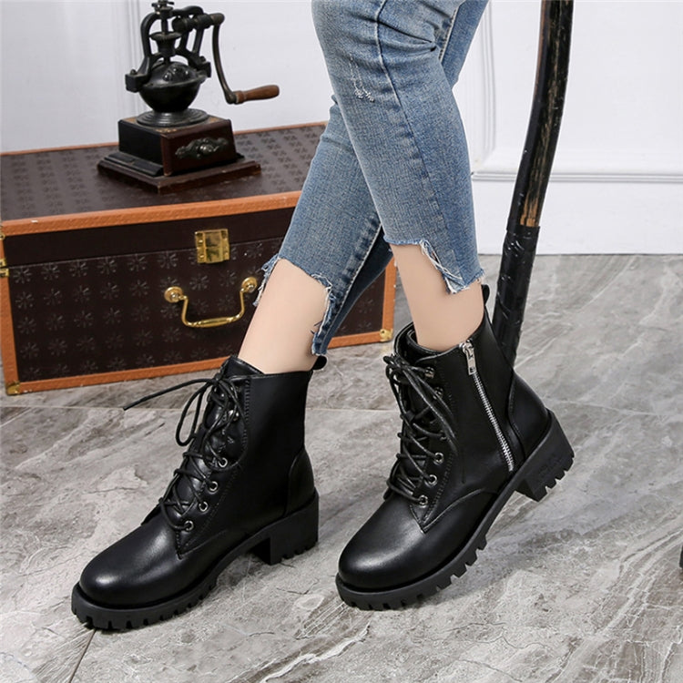 Round Head Low-profile Women Ankle Boots Reluova