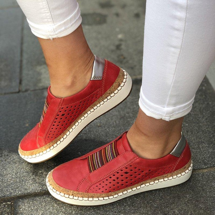 Women Breathable Hollow Out Female Casual Flats Shoes