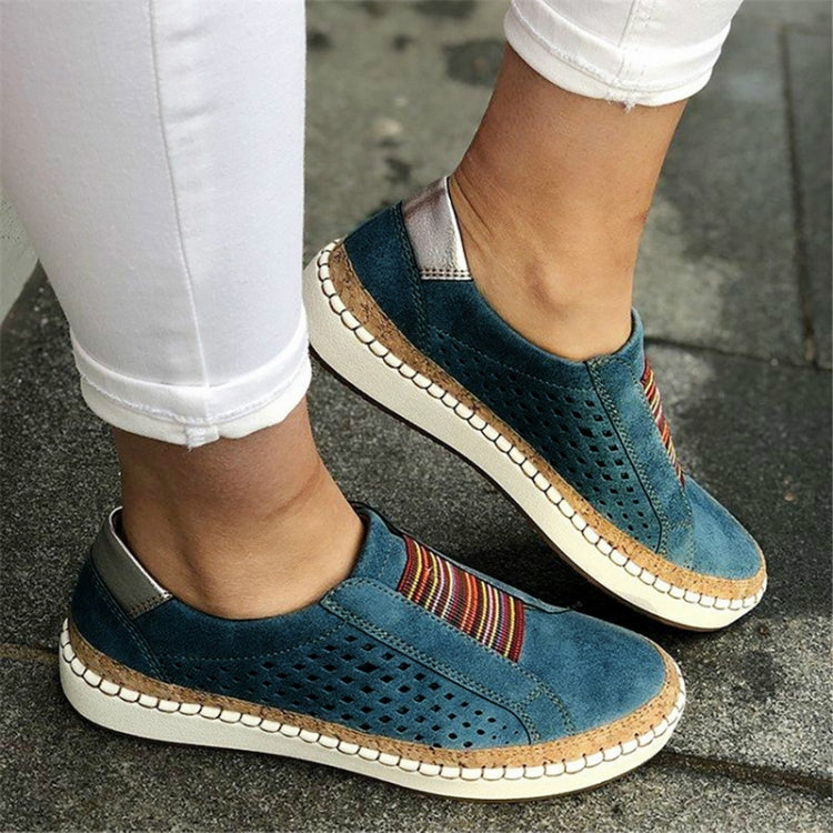 Women Breathable Hollow Out Female Casual Flats Shoes Reluova