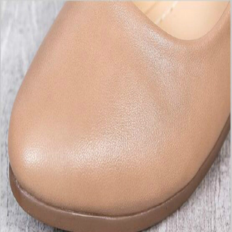 Wedges Comfortable Round Head Shallow Mouth Women Shoes