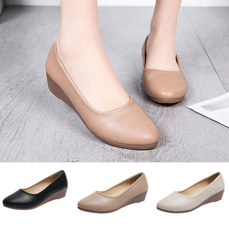 Wedges Comfortable Round Head Shallow Mouth Women Shoes