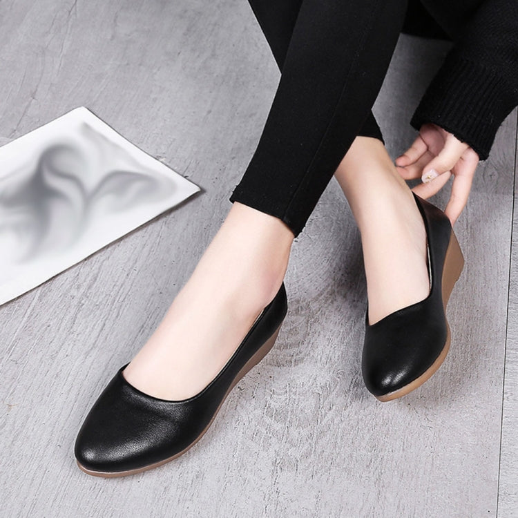 Wedges Comfortable Round Head Shallow Mouth Women Shoes