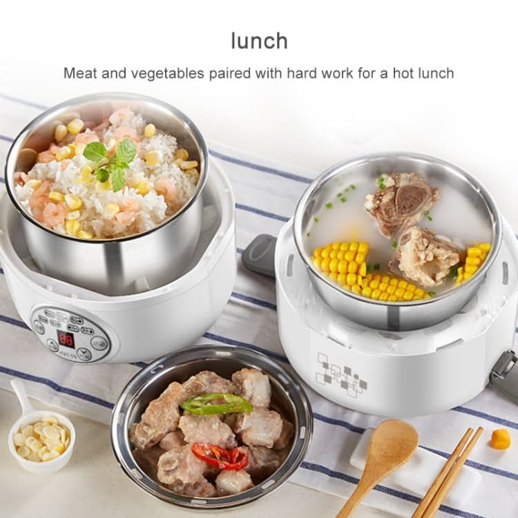 Yoice 220V Multi-function Electric Lunch Box Three-layer Stainless Steel Inner Rice Cooker, CN Plug