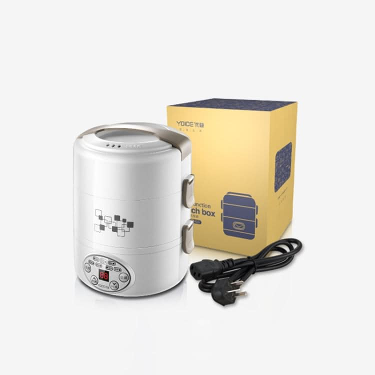 Yoice 220V Multi-function Electric Lunch Box Three-layer Stainless Steel Inner Rice Cooker, CN Plug Reluova