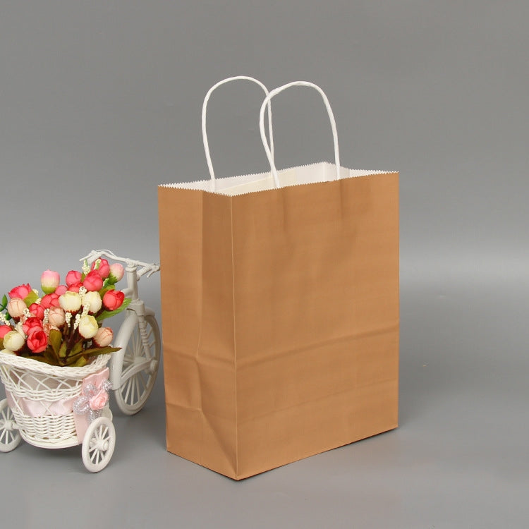 10 PCS Elegant Kraft Paper Bag With Handles for Wedding/Birthday Party/Jewelry/Clothes, Series 2