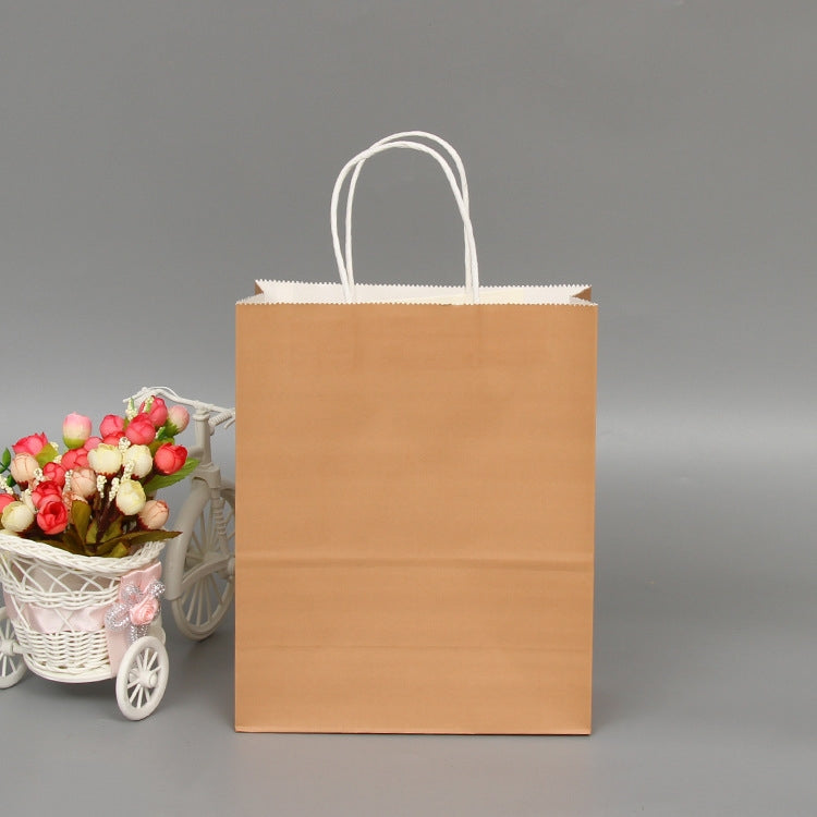 10 PCS Elegant Kraft Paper Bag With Handles for Wedding/Birthday Party/Jewelry/Clothes, Series 2