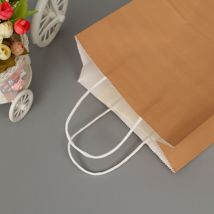 10 PCS Elegant Kraft Paper Bag With Handles for Wedding/Birthday Party/Jewelry/Clothes, Series 2