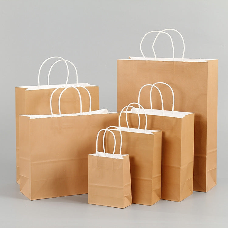 10 PCS Elegant Kraft Paper Bag With Handles for Wedding/Birthday Party/Jewelry/Clothes, Series 2