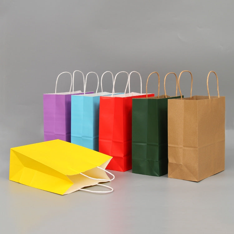 10 PCS Elegant Kraft Paper Bag With Handles for Wedding/Birthday Party/Jewelry/Clothes, Series 2