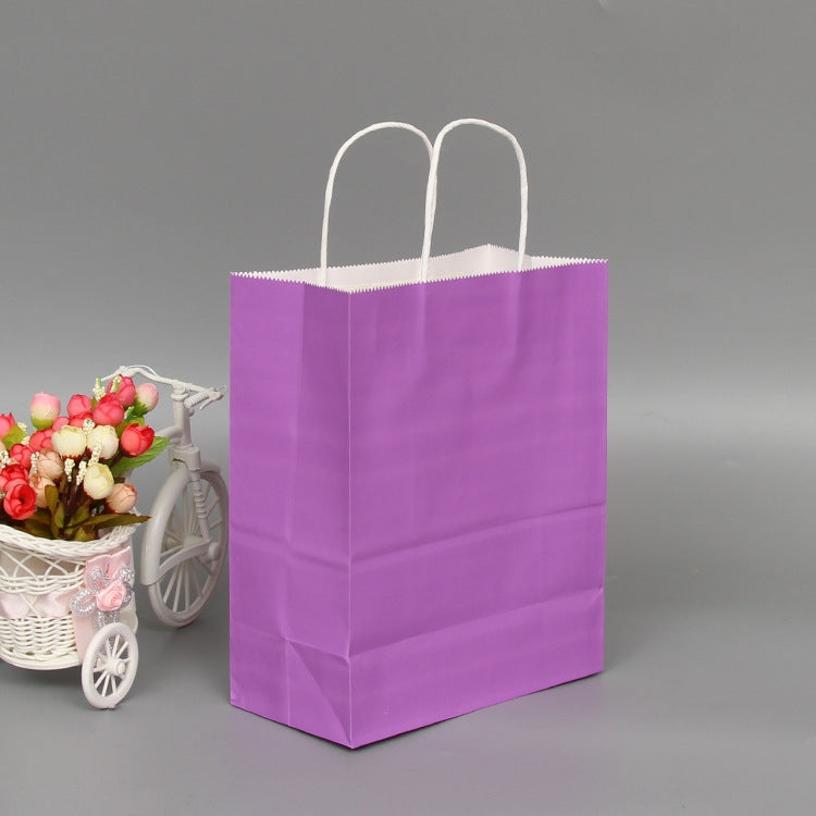 10 PCS Elegant Kraft Paper Bag With Handles for Wedding/Birthday Party/Jewelry/Clothes, Series 2