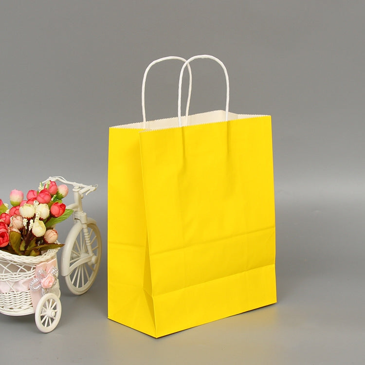 10 PCS Elegant Kraft Paper Bag With Handles for Wedding/Birthday Party/Jewelry/Clothes, Series 2