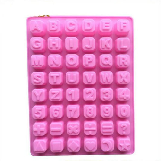 Stars Shape English Alphabet Silicone Chocolate Mold DIY Ice Handmade Soap Mold - Reluova