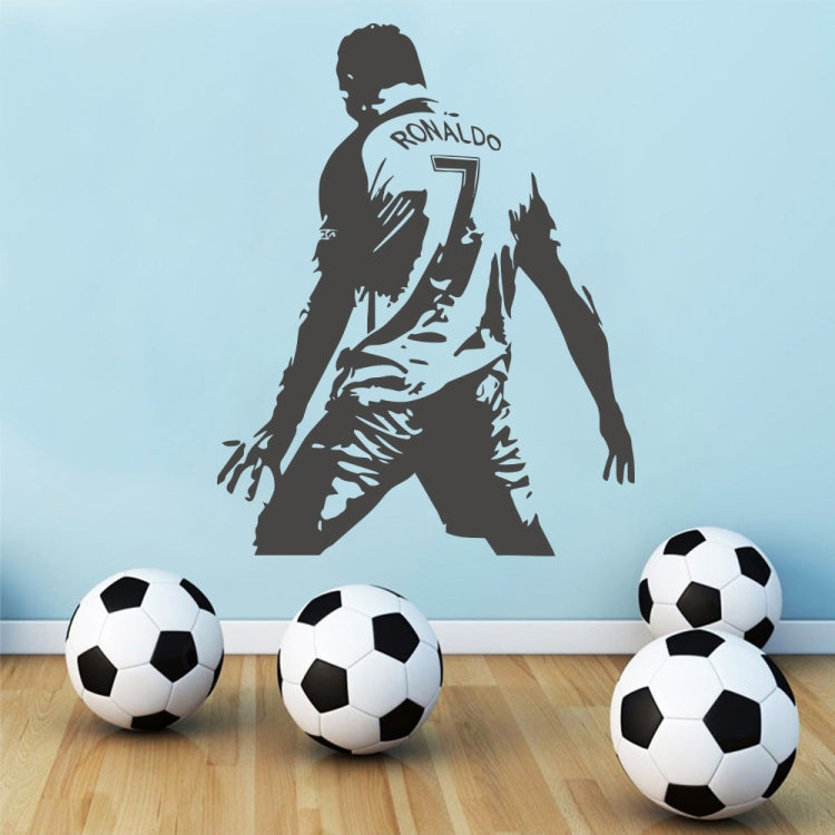 Football Player Action Silhouette Student Dormitory Bedroom Decoration Wall Sticker My Store