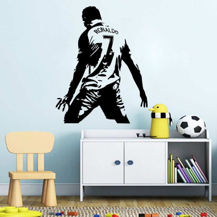 Football Player Action Silhouette Student Dormitory Bedroom Decoration Wall Sticker My Store