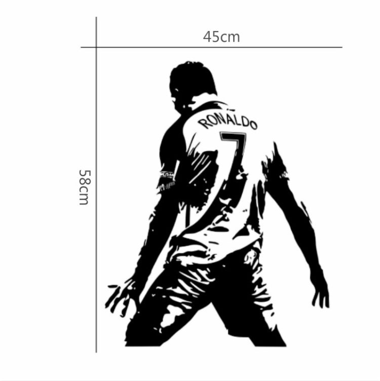 Football Player Action Silhouette Student Dormitory Bedroom Decoration Wall Sticker My Store