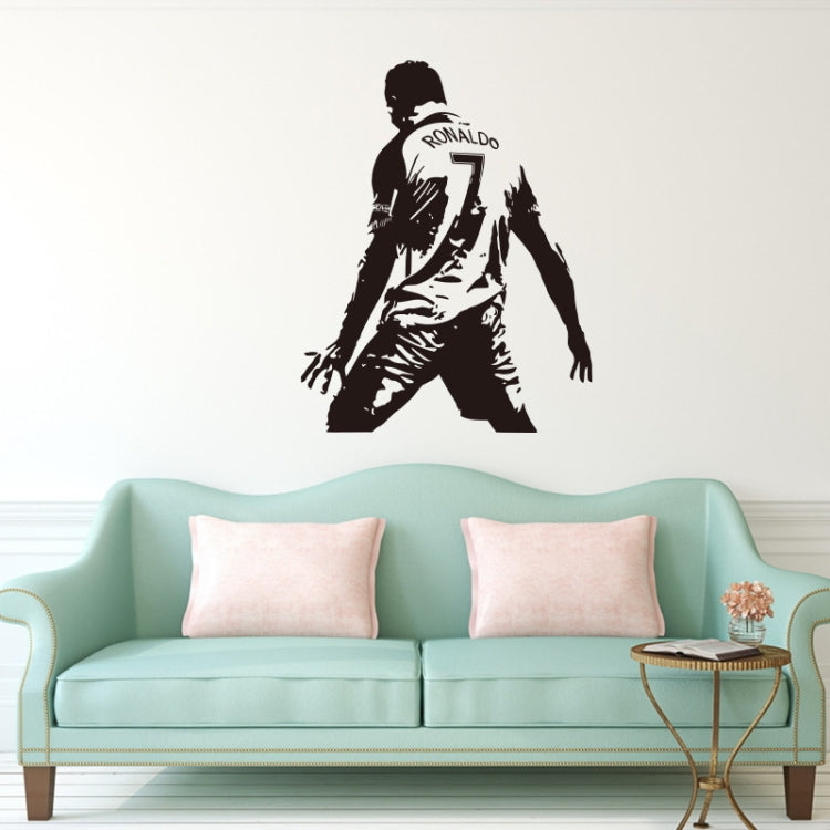 Football Player Action Silhouette Student Dormitory Bedroom Decoration Wall Sticker My Store