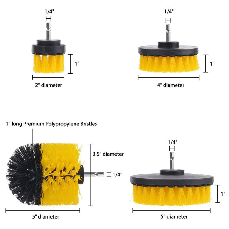 19 in 1 Household Nylon Hexagonal Electric Drill Brush Pads Scouring Sanding Disc Pad Kits