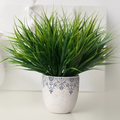 5 Branches Simulation Green Plant Plastic Home Decoration Flower Arrangement My Store